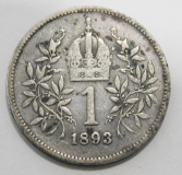 1 Krone Österreich 1893 Silber 835 4,86g Ø2,3cm
