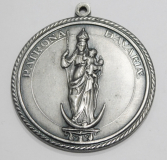 Alte Medaille als Anhänger Patrona Bavaria Wappen Bayern Löwe Ø4cm