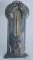 Preview: Seltenes Jugendstil Thermometer von WMF Relief Weinlaub Fuchs Tischaufsteller