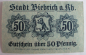 Preview: Altes Notgeld Biebrich Wiesbaden 50 Pfennig 1918 Gutschein