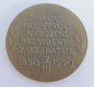 Preview: Alte Bronze Medaille Tomas G. Masaryk 1850 1990 Tschechoslowakei O. Spaniel Ø6cm
