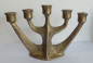 Preview: 5armiger Bronze Kerzenleuchter wohl Dalbeck 16,5cm Brutalist Design 2363g