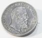Preview: Münzbrosche 2 Mark Dt. Reich Preussen Friedrich A Silber 900 als Brosche Ø2,8cm