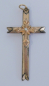 Preview: Alter Anhänger Kreuz Flußperle Schaumgold vergoldet? wohl vor 1900 4,7x2,4cm