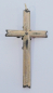 Preview: Alter Anhänger Kreuz Flußperle Schaumgold vergoldet? wohl vor 1900 4,7x2,4cm