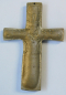 Preview: Kleines Bronze Messing Kreuz Relief Jesus Mein Heiland Mein Erlöser 9,5x6,5cm