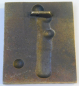 Preview: Kleine Bronze Plakette Relief St. Elisabeth v. Thüringen Egino Weinert 5,2x4,3cm
