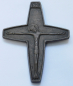 Preview: Bronze Kreuz Wandkreuz Relief Inri Erstkommunion 1972 12,5x9,7cm