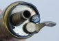 Preview: Alte Pulverflasche Pulverkolben Kupfer Messing Adler 10cm
