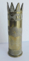 Preview: Patronenhülse Geschosshülse Grabenkunst II. WK 1940 Messing Vase 15cm