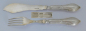 Preview: 2tlg Jugendstil Fischbesteck Art Krupp Berndorf Austria versilbert Gabel Messer