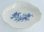 Preview: Kleine Schale Schälchen Meissen Aquatinta Blumen gold I. Wahl oval 12x9cm