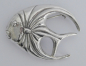 Preview: Brosche Fisch Skalar ? Silber 925 Hammerschlag 5x3,7cm 10,5g