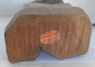 Preview: Naturgetreu geschnitzte Holzfigur Steinbock Fels Birkenbach Kleinwalsertal 28cm
