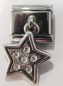 Preview: Original Nomination Modul 9mm mit Dangle Stern Silber 925 Zirkonia