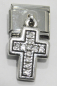 Preview: Original Nomination Modul 9mm mit Dangle Kreuz Silber 925 Zirkonia