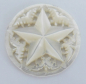 Preview: Runde Plakette Anhänger Aufnäher Perlmutt Stern Ø3,1cm