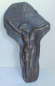 Preview: Detailliert reliefiertes Bronze Relief Jesus am Kreuz 31,5x17,5cm Kunstguss RAL