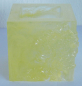 Preview: Glas Kerzenhalter Design Liuli Heavenly Splendor gelb signiert 7,4x7,4x7cm