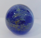 Preview: Glas Briefbeschwerer paperweight signiert Mdina Blue Summer blau-gelb 8cm