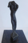 Preview: Kleine Bronze Skulptur Torso abstrakt Akt Mann wohl ZDF Kleinkunstpreis 11,5cm