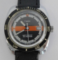 Preview: Vintage Timex Armbanduhr HAU 27671 02577 schwarz-orange 25m Datum Handaufzug