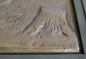 Preview: Altes Bronze Relief Bild röhrender Hirsch plastisch Otto Hartung sign. 97