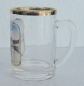 Preview: Altes Andenken Glas / kl. Humpen Bad Nauheim Badehäuser u. Sprudel Email 7,3cm