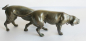 Preview: Kleine detaillierte Skulptur Figur 2 Jagdhunde Messing bronziert Bronze ? 9,5cm
