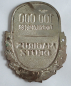 Preview: Alte LKW Plakette Emblem Magirus Deutz 100000 Fahrkilometer Hoffstätter 10x7,5cm