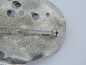 Preview: Ausgefallene Brosche abstrakt organisch Silber 925 G Türkise 5,3x4cm 14,4g