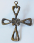 Preview: Kleines Bronze Kreuz Relief mit Bergkristall 9x7,8cm #b
