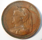 Preview: Alte Bronze Medaille Emma Königinmutter Niederlande 1907 Friesland Ø4,4cm