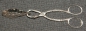 Preview: Große Jugendstil Gebäckzange Blumenbouquett Rose Silber 800  53,9g  15,7cm
