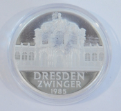 Medaille DDR versilbert Ø3,5cm Dresden Zwinger 1985