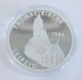 Medaille DDR versilbert Ø3,5cm Thomas Kirche Leipzig 1984