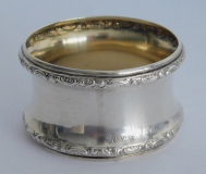 Serviettenring Silber 830 Grimminger innen vergoldet Ø4cm breit2,5cm 5,5g