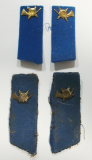 Alte Kragenspiegel und Schulterstücke Post blau Posthorn Land ?