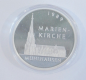 Medaille DDR versilbert Ø3,5cm Marienkirche Mühlhausen 1989