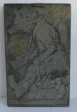 Bronze Relief Fuchs als Jäger von Wilhelm Koopmann