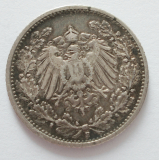 1/2 Mark Deutsches Reich 1905 E Silber 900 2,73g Ø2cm