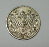 1/2 Mark Deutsches Reich 1906 G Silber 900 2,76g Ø2cm
