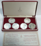 6 x 1 Rubel Russland zur Olympiade Moskau 1980