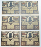 6x Notgeld 50 Pfennige 1921 Artern in Thüringen