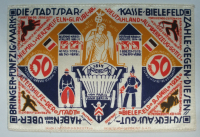 Notgeld Seide Stadt Bielefeld 50 Mark 1922 Seidengeld #a