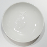 Kleines Schälchen / Wandteller Uhu KPM Berlin weiß I. Wahl Ø8,5cm