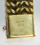 Vintage Armband FBM Binder Amerik vergoldet L18,5cm breit 1,5cm