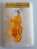 Anhänger Seepferdchen Bernstein 3,2x1,2cm