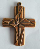 Kleines Bronze Kreuz Vor allem Unheil 4x3cm #1