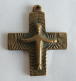 Kleines Bronze Kreuz Jesus 4,2x3,5cm #7